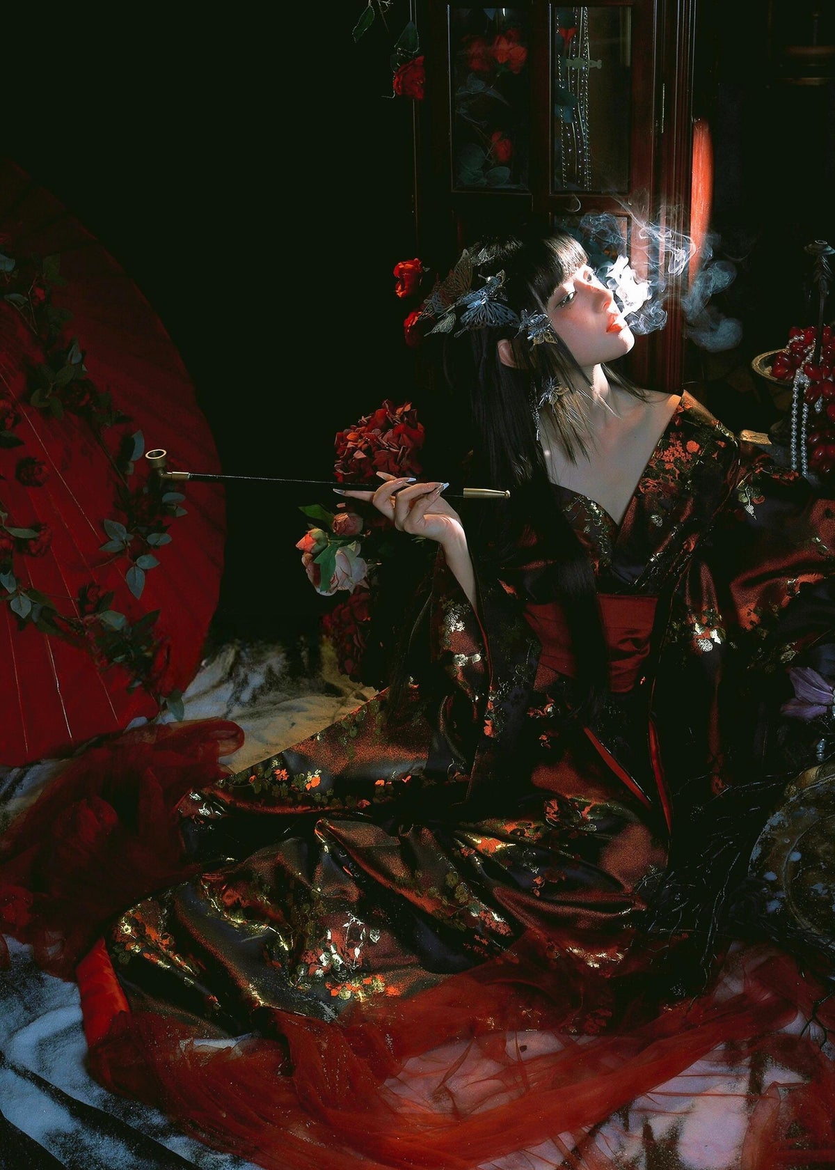 Flowers of Evil | 2-Piece Custom Asian Kimono (恶之花)