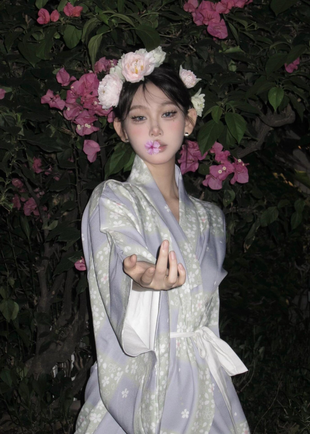 Violet Sakura | 2-Piece Asian Kimono (紫樱)