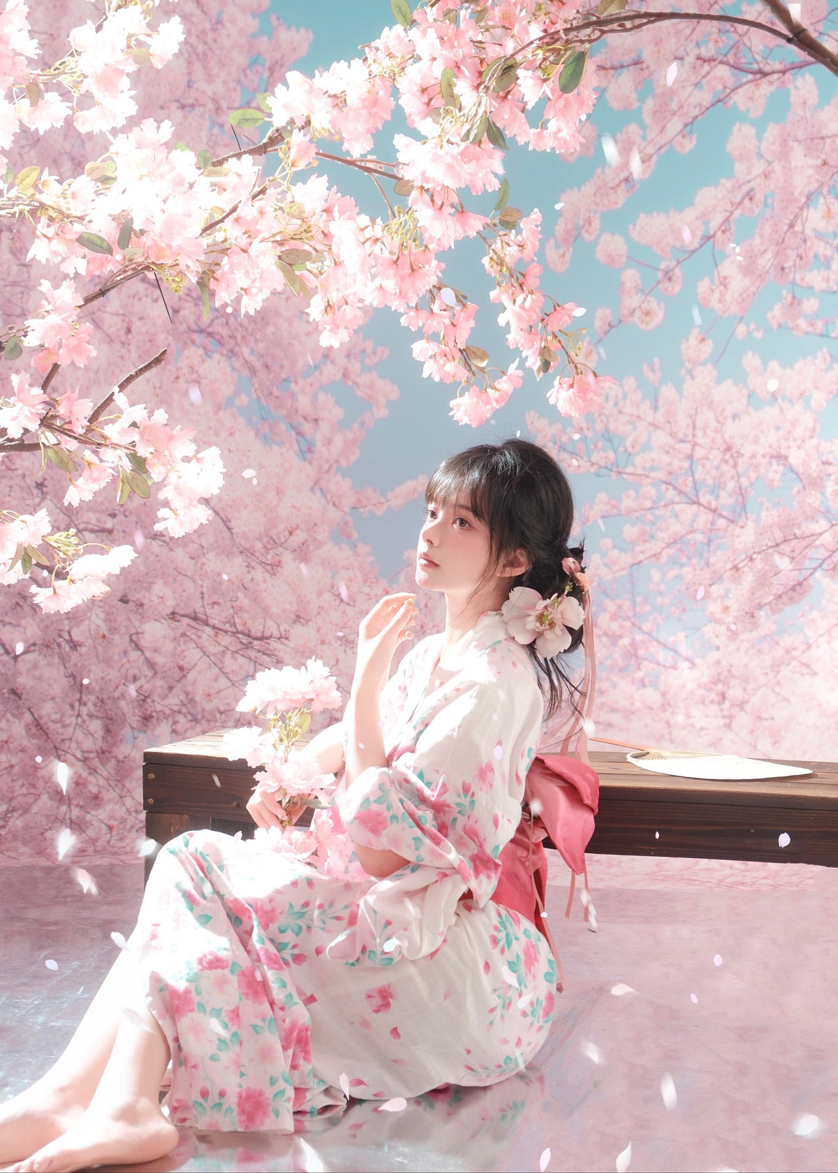 Pink Sakura | 2-Piece Asian Kimono (粉樱)