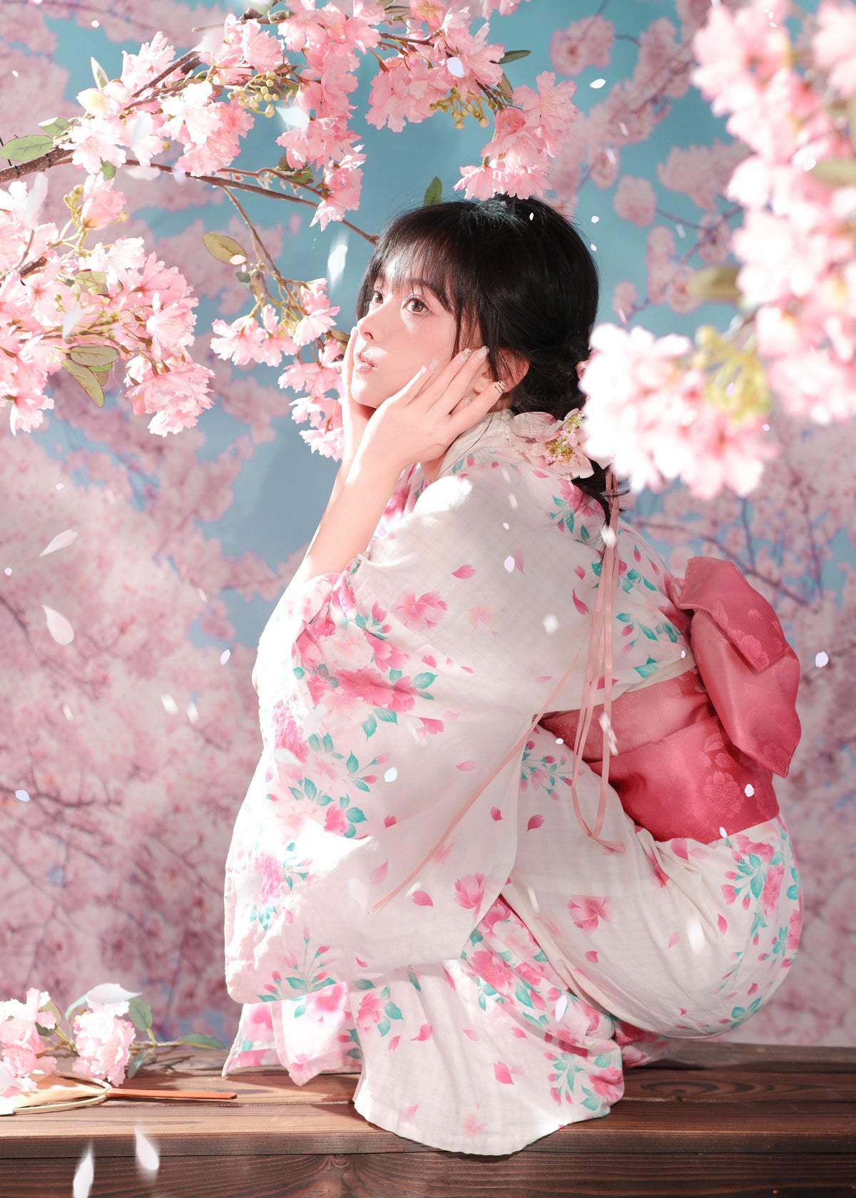Pink Sakura | 2-Piece Asian Kimono (粉樱)