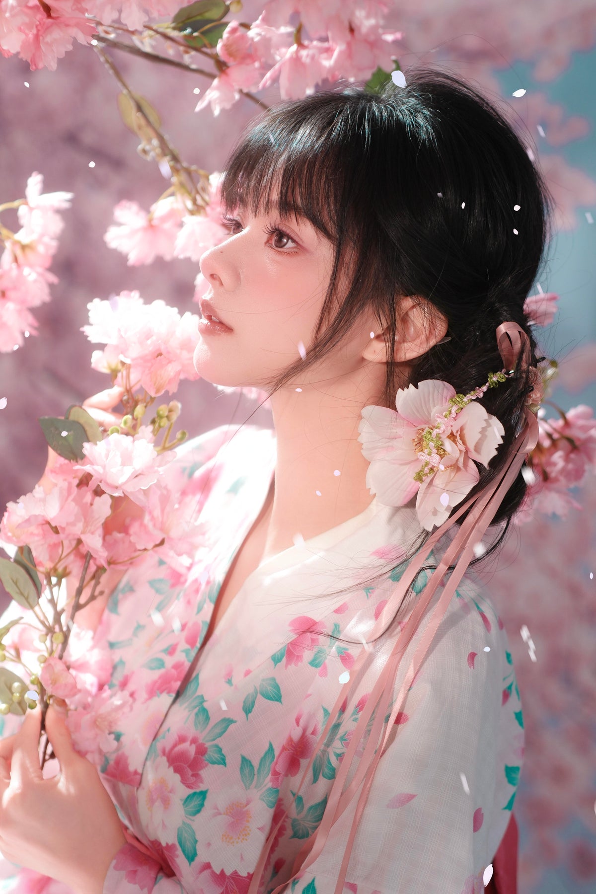 Pink Sakura | 2-Piece Asian Kimono (粉樱)