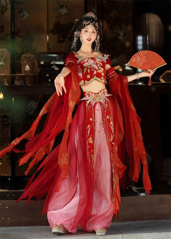 Flying Fairy | 5-Piece West Regions Embroidered Dress (花神)