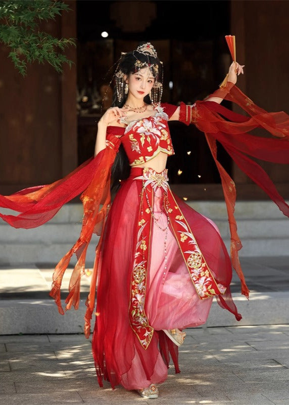 Flying Fairy | 5-Piece West Regions Embroidered Dress (花神)