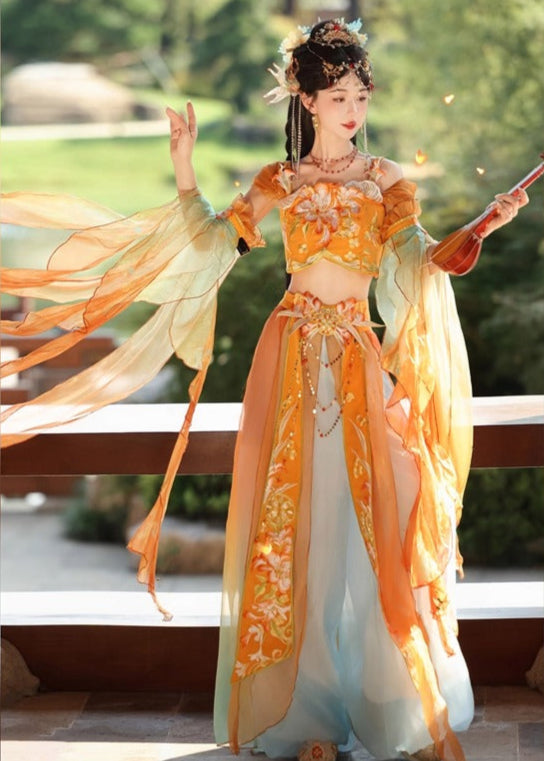 Flying Fairy | 5-Piece West Regions Embroidered Dress (花神)