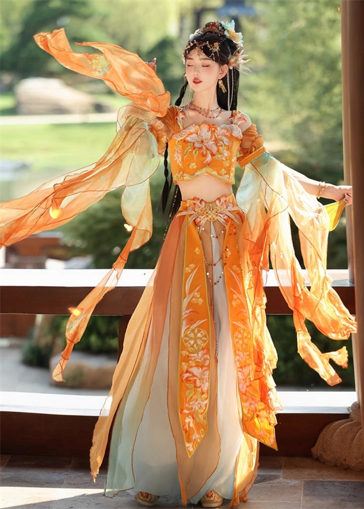 Flying Fairy | 5-Piece West Regions Embroidered Dress (花神)