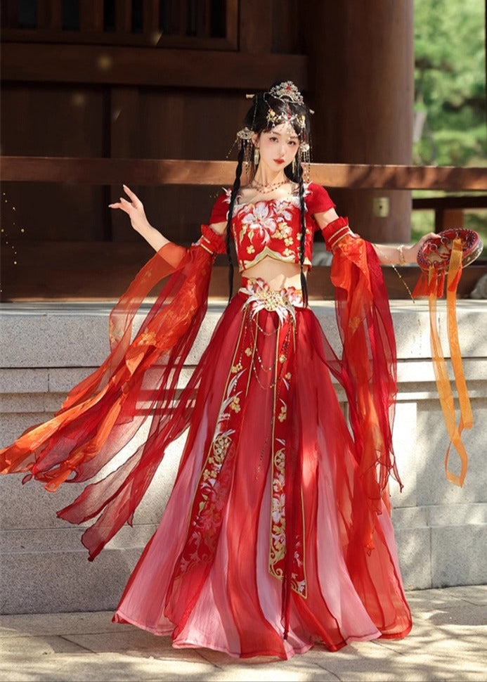 Flying Fairy | 5-Piece West Regions Embroidered Dress (花神)