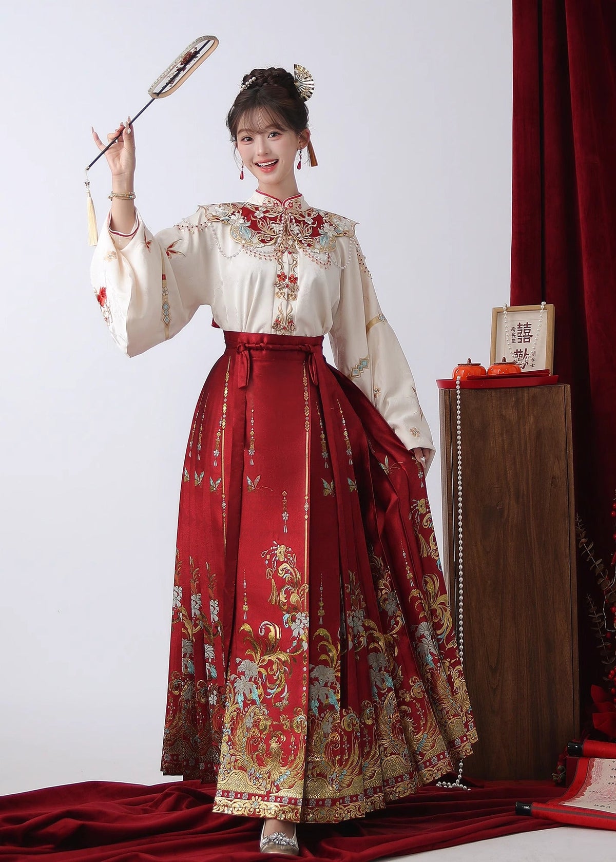 Phoenixes Harmony | 5- Piece Modern Wedding Dress (鸾凤和鸣)