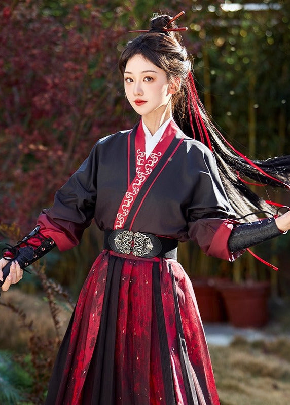 Red Dust | Unisex 5-Piece Hanfu Set (红尘赋)