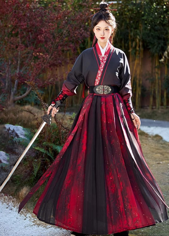 Red Dust | Unisex 5-Piece Hanfu Set (红尘赋)