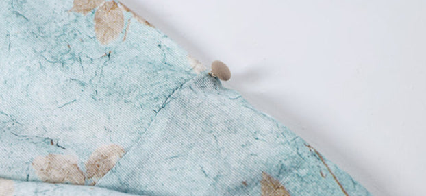 Floral Cyan | Modern 3-Piece Pants Set (花青)