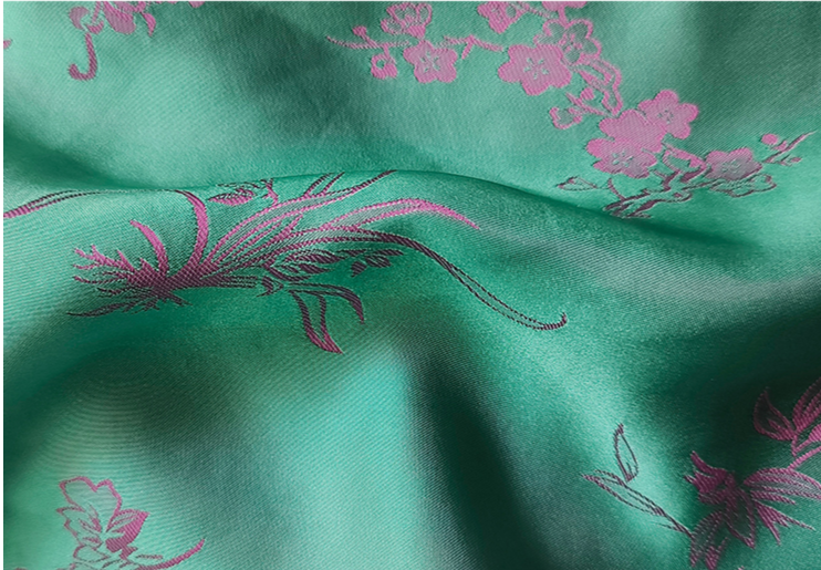 Emerald Blossom | Satin Qipao Dress (翡翠花开)