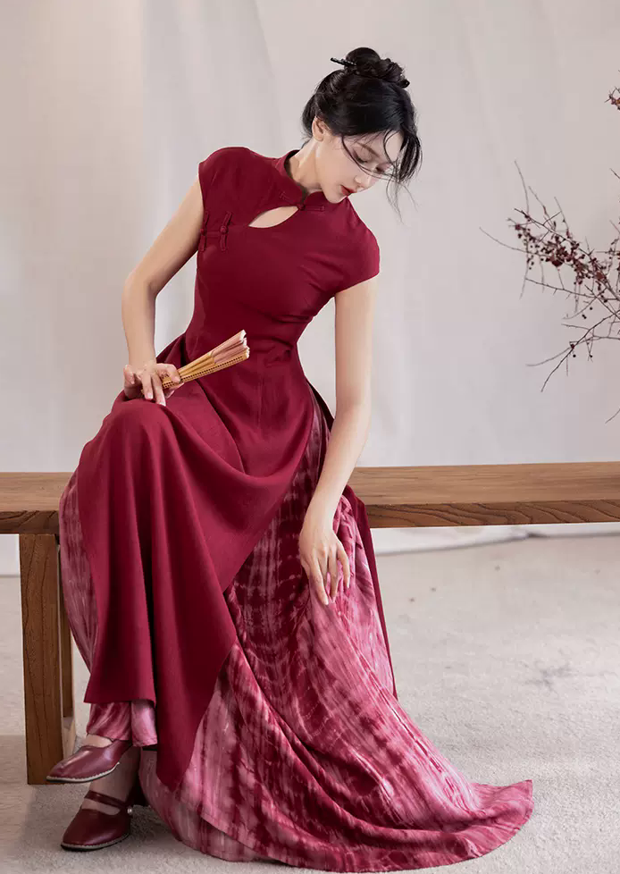 Scarlet | Modern 2-Pieces Qipao Dress (绯色)