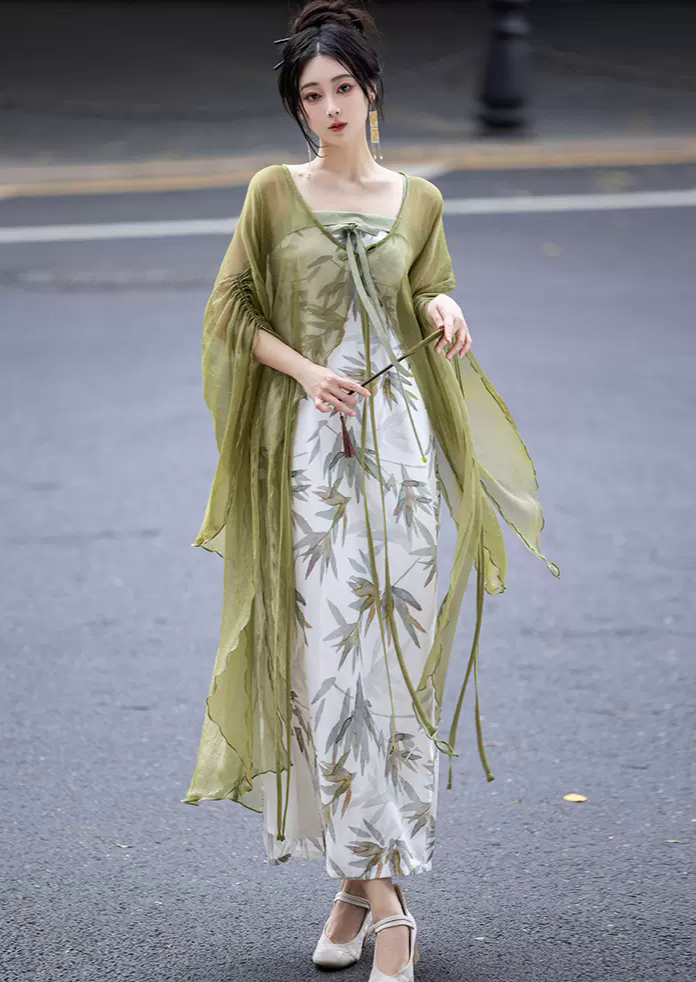Wind Bamboo | Modern 2-Pieces Hanfu Set (风间竹)