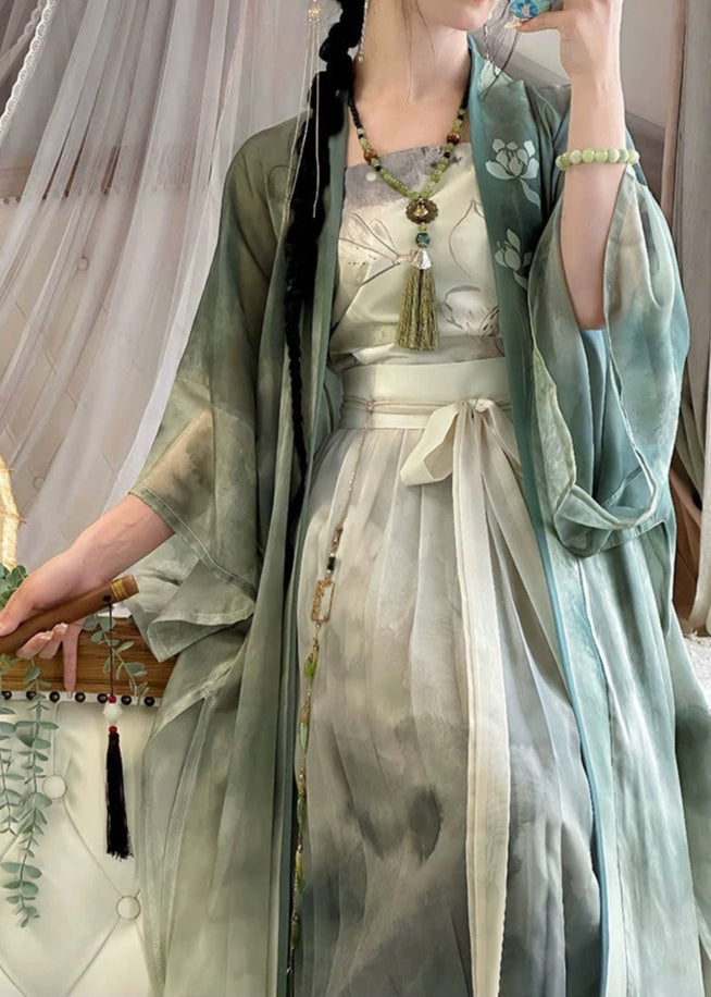 Felicidad de verano | Hanfu de 3 piezas más (沐夏)