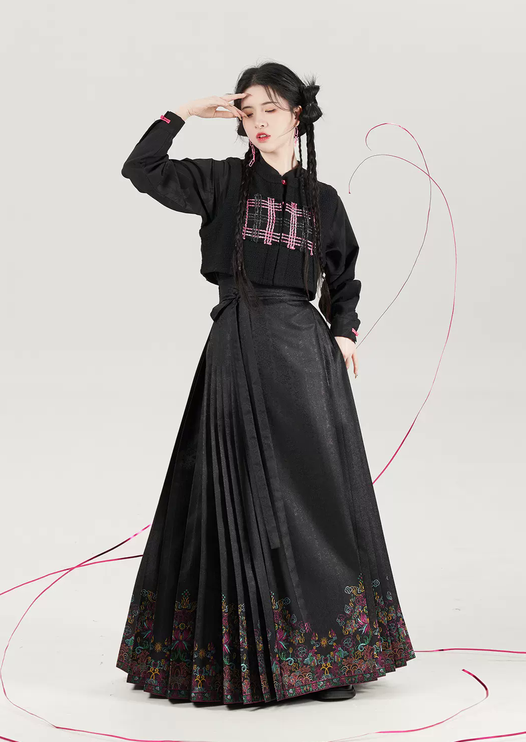 Neon | Modern 3-Pieces Ma Mian Skirt Set (霓虹)