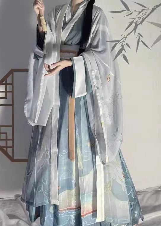 Céfiro blanco | Hanfu de 3 piezas más (白泽)