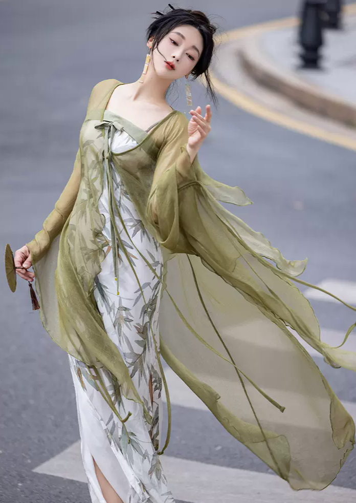 Wind Bamboo | Modern 2-Pieces Hanfu Set (风间竹)