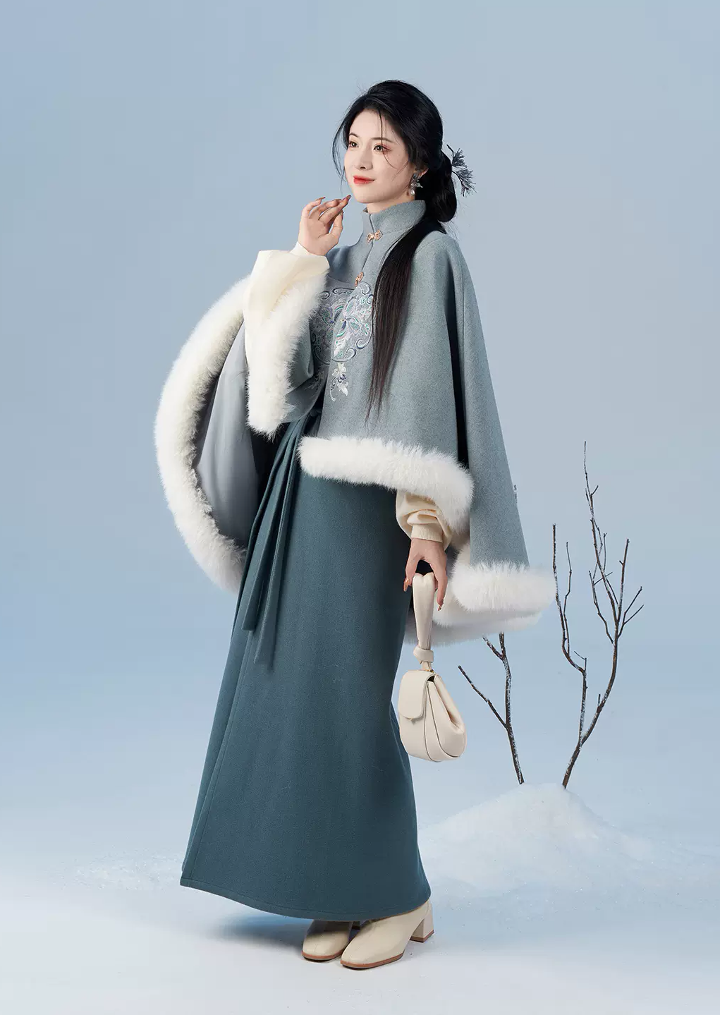 Metaphor Snow | Modern 2-Pieces Hanfu Skirt (喻雪)