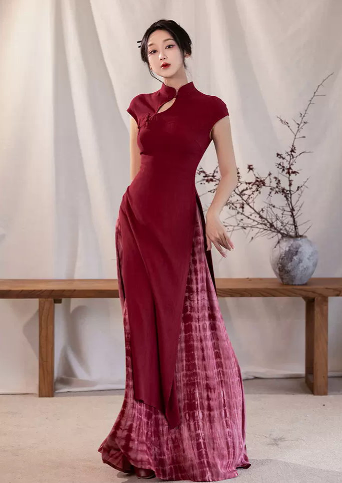 Scarlet | Modern 2-Pieces Qipao Dress (绯色)