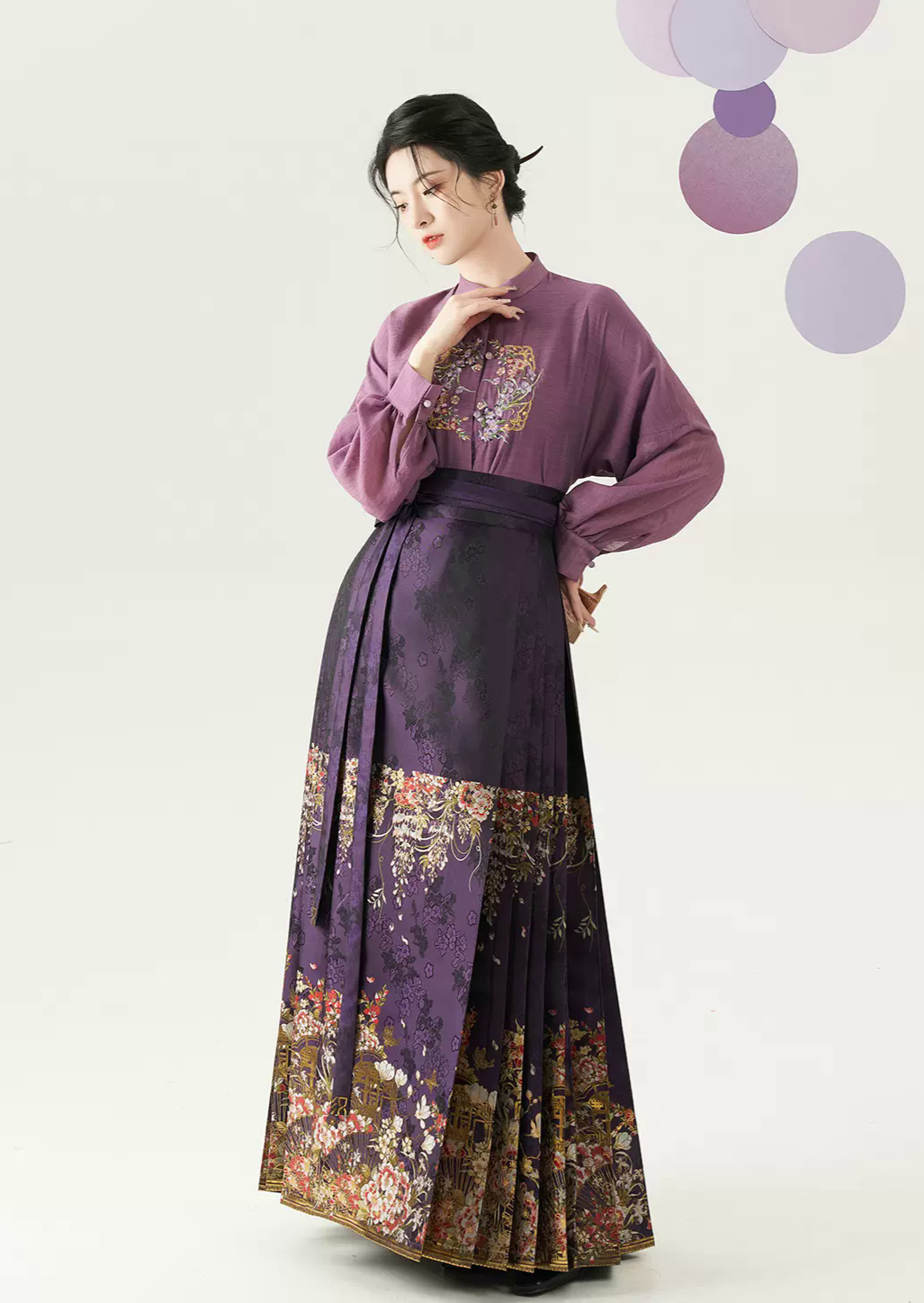 Spring Scenery | Modern 2-Pieces Ma Mian Skirt (春色阑)