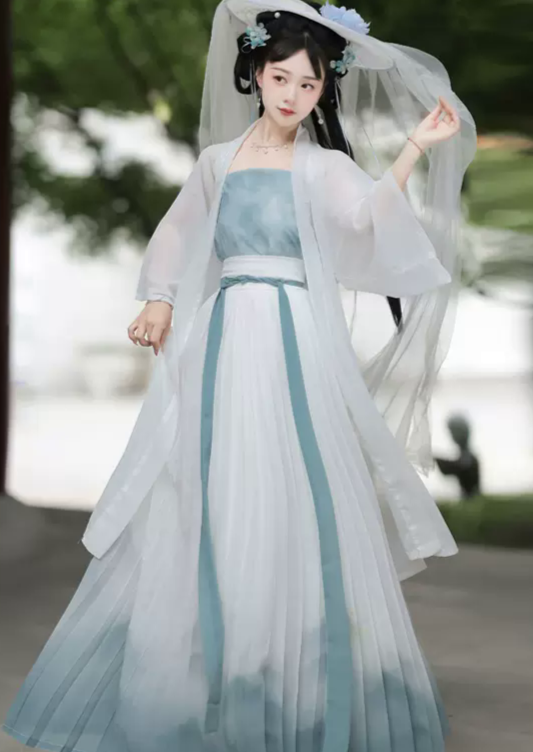 Azure Pigment | 4-Pieces Hanfu Set (青黛)