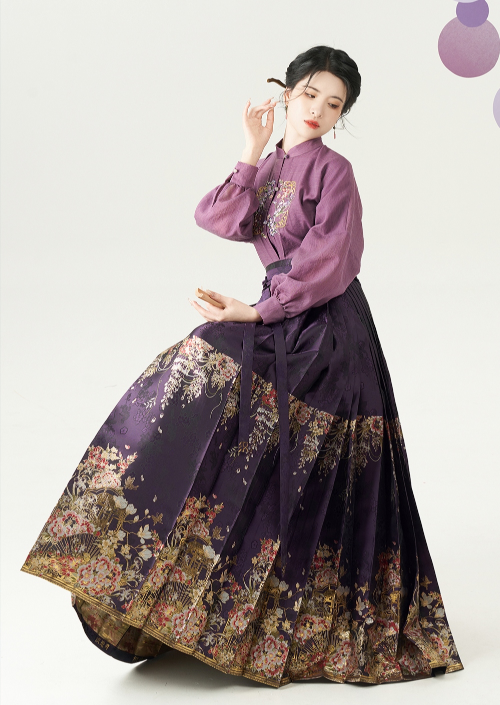 Spring Scenery | Modern 2-Pieces Ma Mian Skirt (春色阑)
