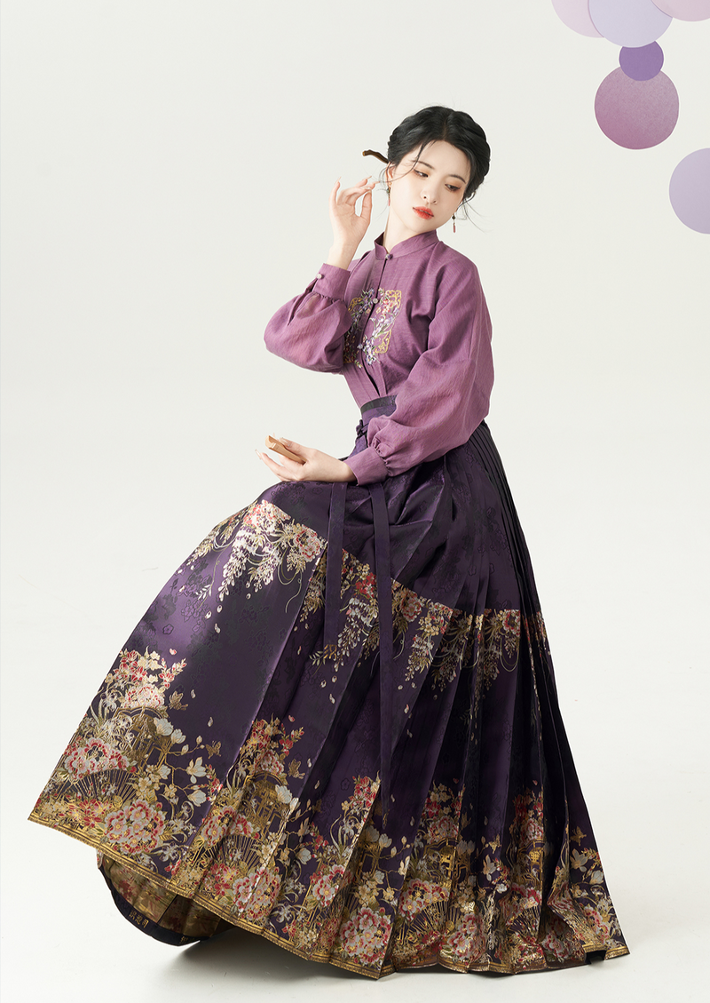 Spring Scenery | Modern 2-Pieces Ma Mian Skirt (春色阑)