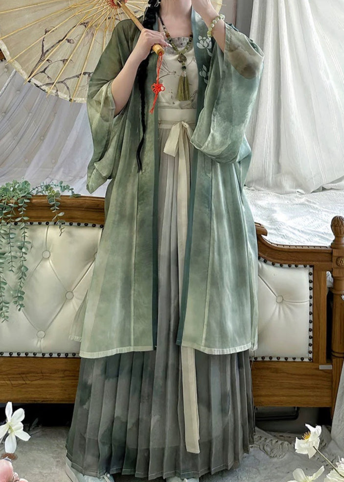 Felicidad de verano | Hanfu de 3 piezas más (沐夏)