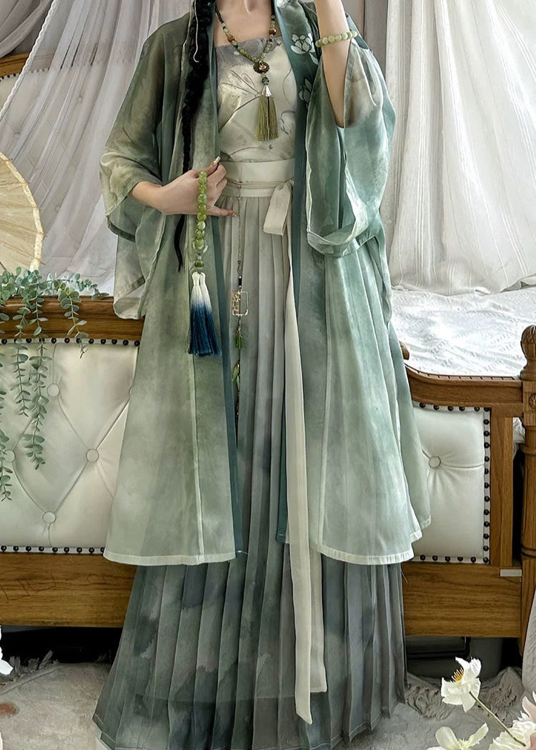 Felicidad de verano | Hanfu de 3 piezas más (沐夏)