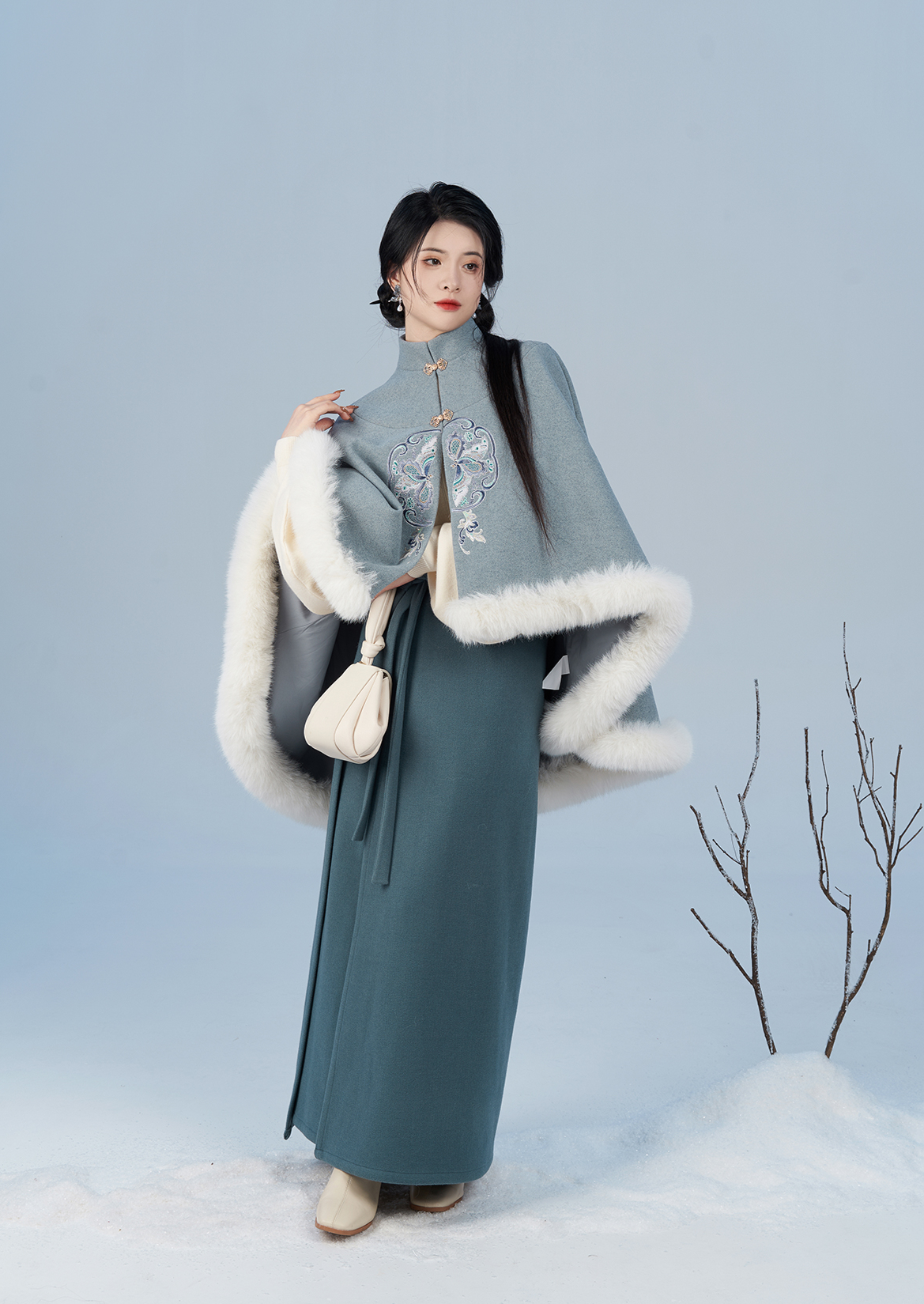 Metaphor Snow | Modern 2-Pieces Hanfu Skirt (喻雪)