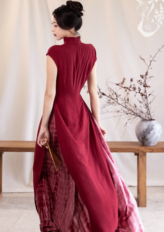 Scarlet | Modern 2-Pieces Qipao Dress (绯色)