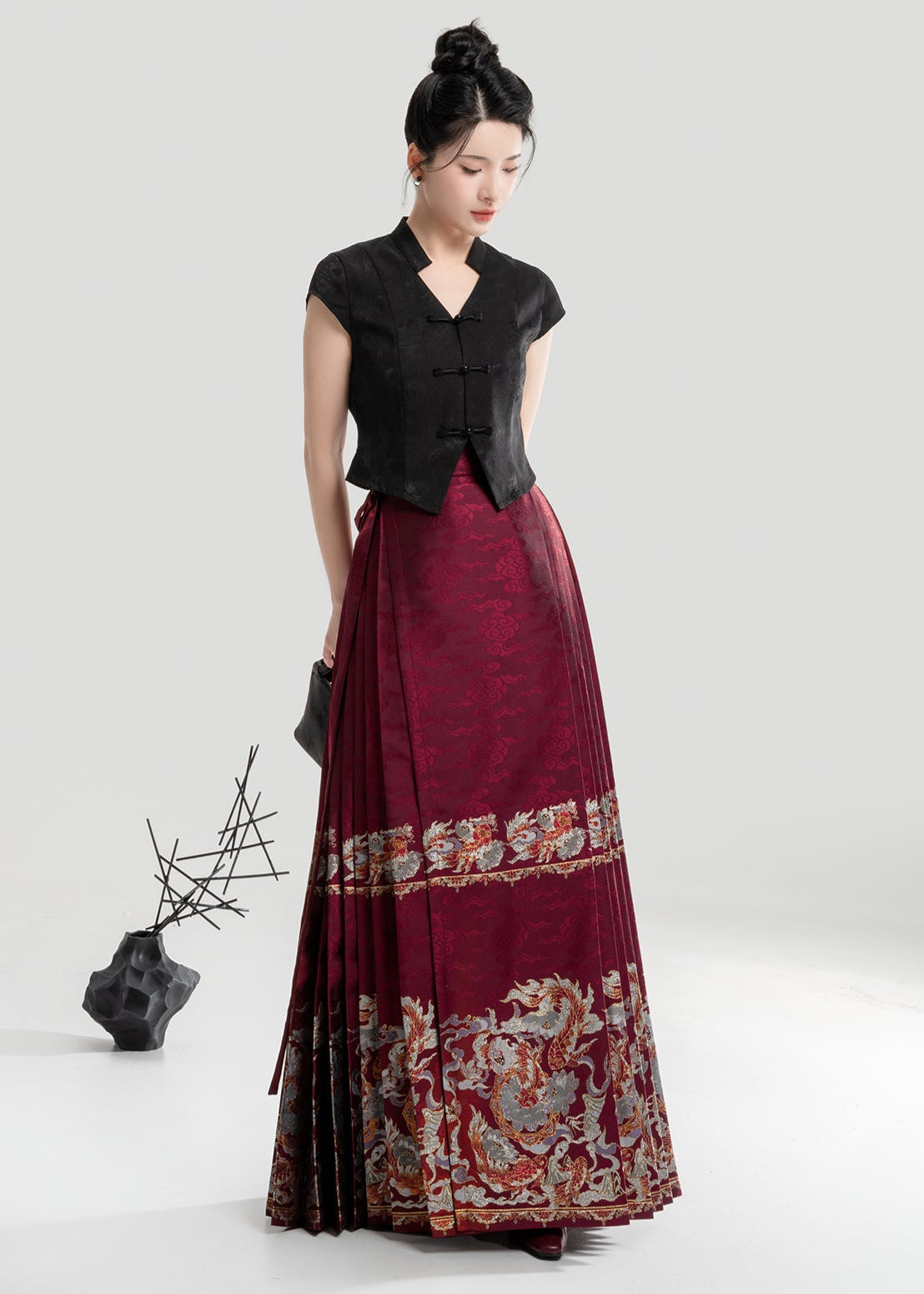 Moon Chant | Modern 2-Piece Ma Mian Skirt Set (吟月)