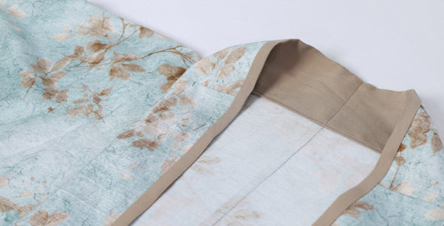 Floral Cyan | Modern 3-Piece Pants Set (花青)