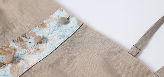 Floral Cyan | Modern 3-Piece Pants Set (花青)