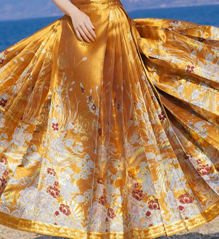 Gilding | 2-Pieces Modern MaMian Skirt Set (鎏金)