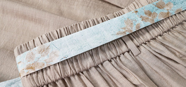 Floral Cyan | Modern 3-Piece Pants Set (花青)