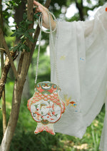 Goldfish | Orange Embroidered Bag