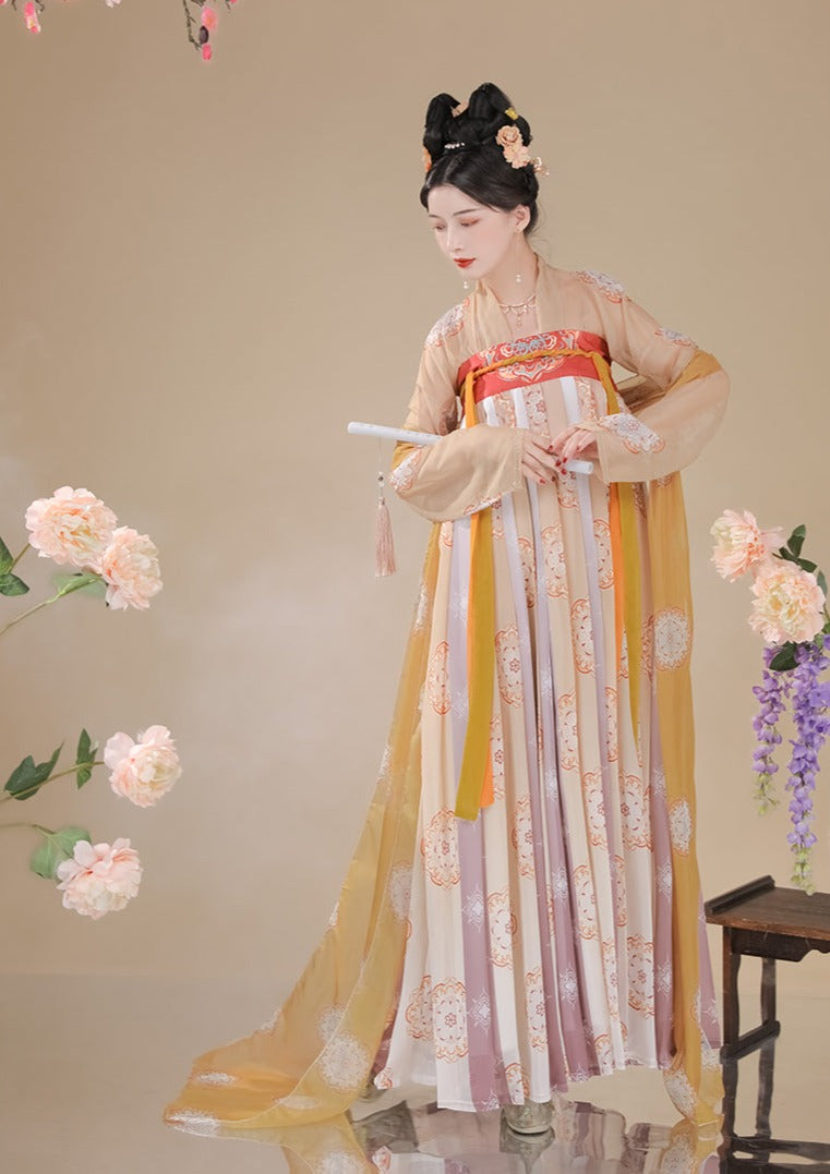 Yuhuan | Orange Hanfu Dress (YHOrg02)