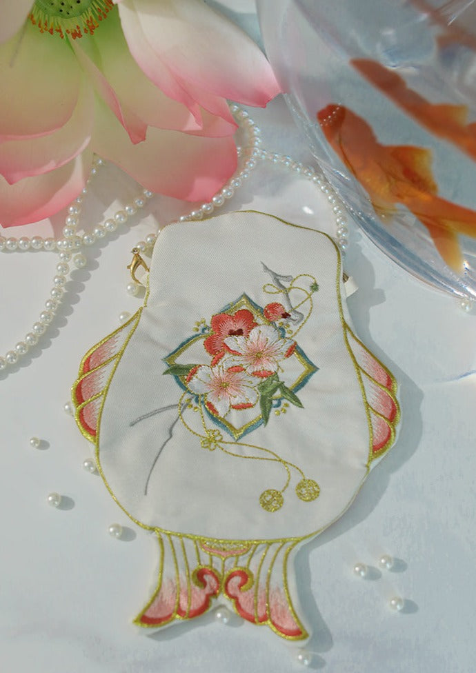 Goldfish | Orange Embroidered Bag