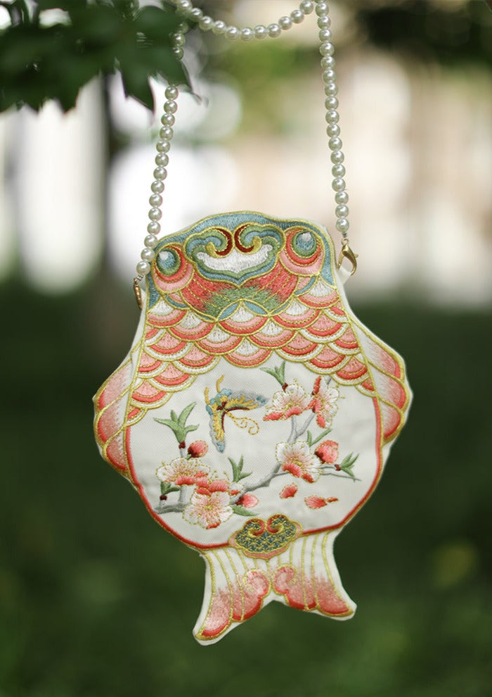 Goldfish | Orange Embroidered Bag