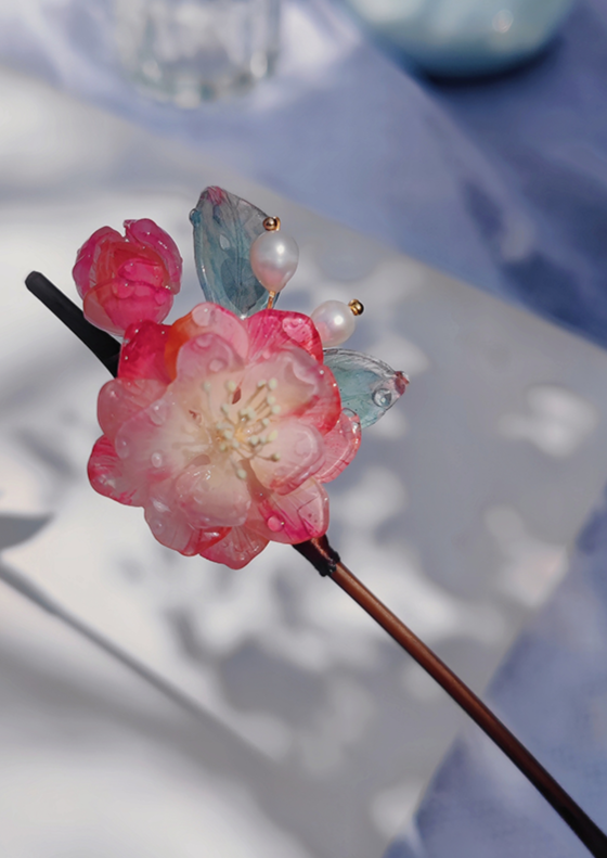 Aroma Spirit | Handmade Red Flower Hairpiece (浓香)