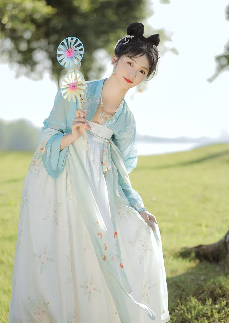 Little Lime | Blue White Hanfu Dress (素渺)