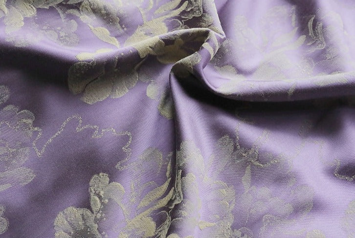 Purple Peony | Printed Satin Qipao (紫牡丹)