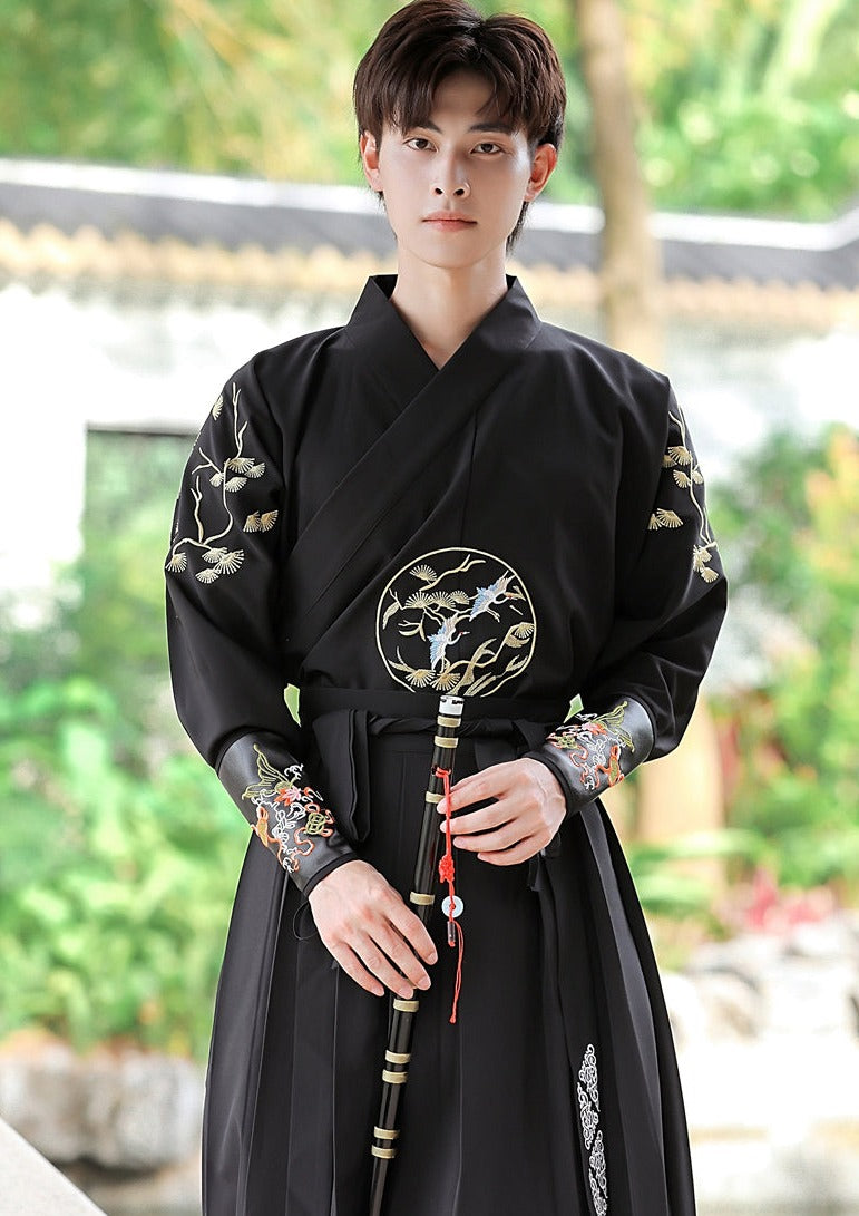 Black Warrior | 3-Piece Black Men's Hanfu (BWM01)