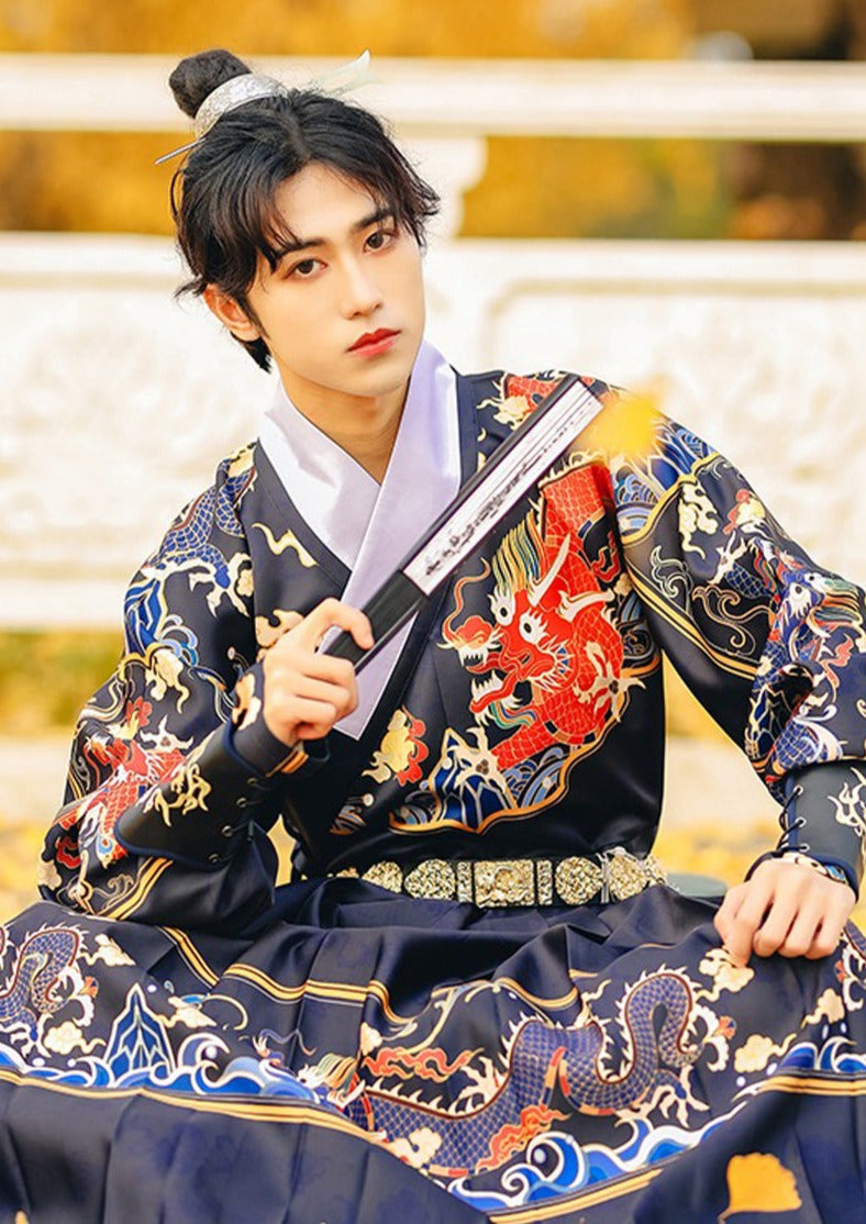 Flying Fish | Navy Men's Hanfu (飞鱼)
