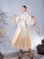 Moon River | Modern Short Ma Mian Skirt (月生春江)
