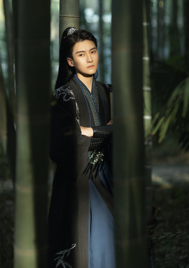 Tinta Bambú | Hanfu de pareja unisex de 5 piezas (墨竹)