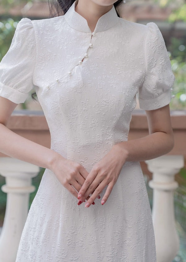 White Bridal Qipao Dress (WQP02)