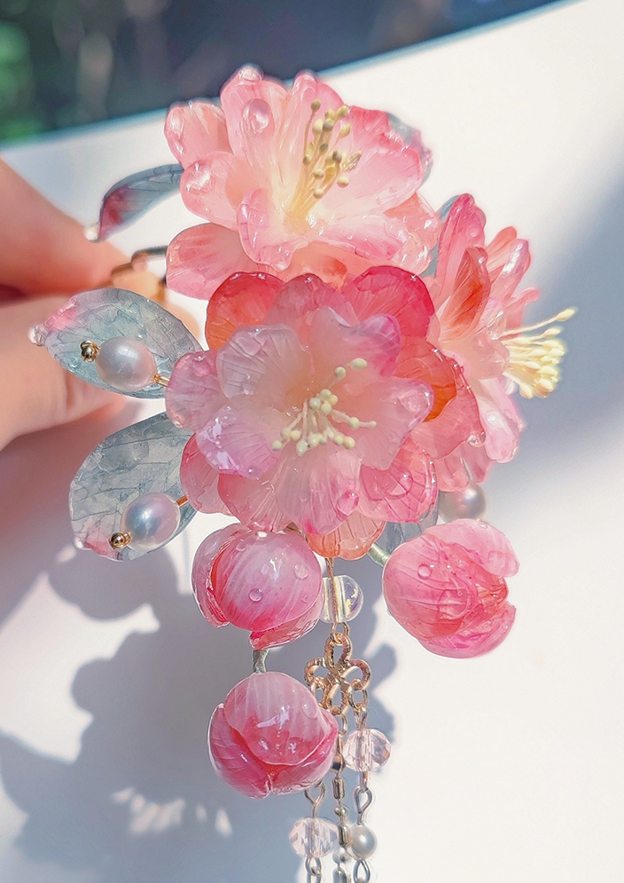 Aroma Spirit | Handmade Red Flower Hairpiece (浓香)