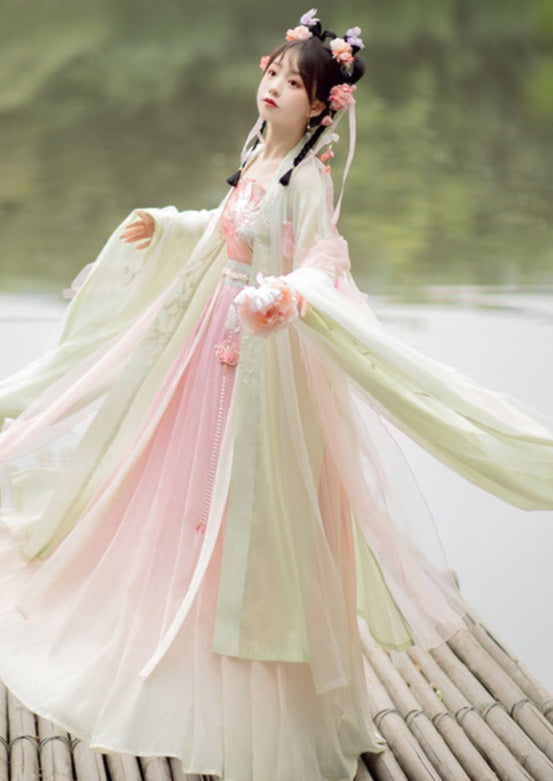 Sueño de mariposa | Vestido Hanfu verde de verano (梦蝶)